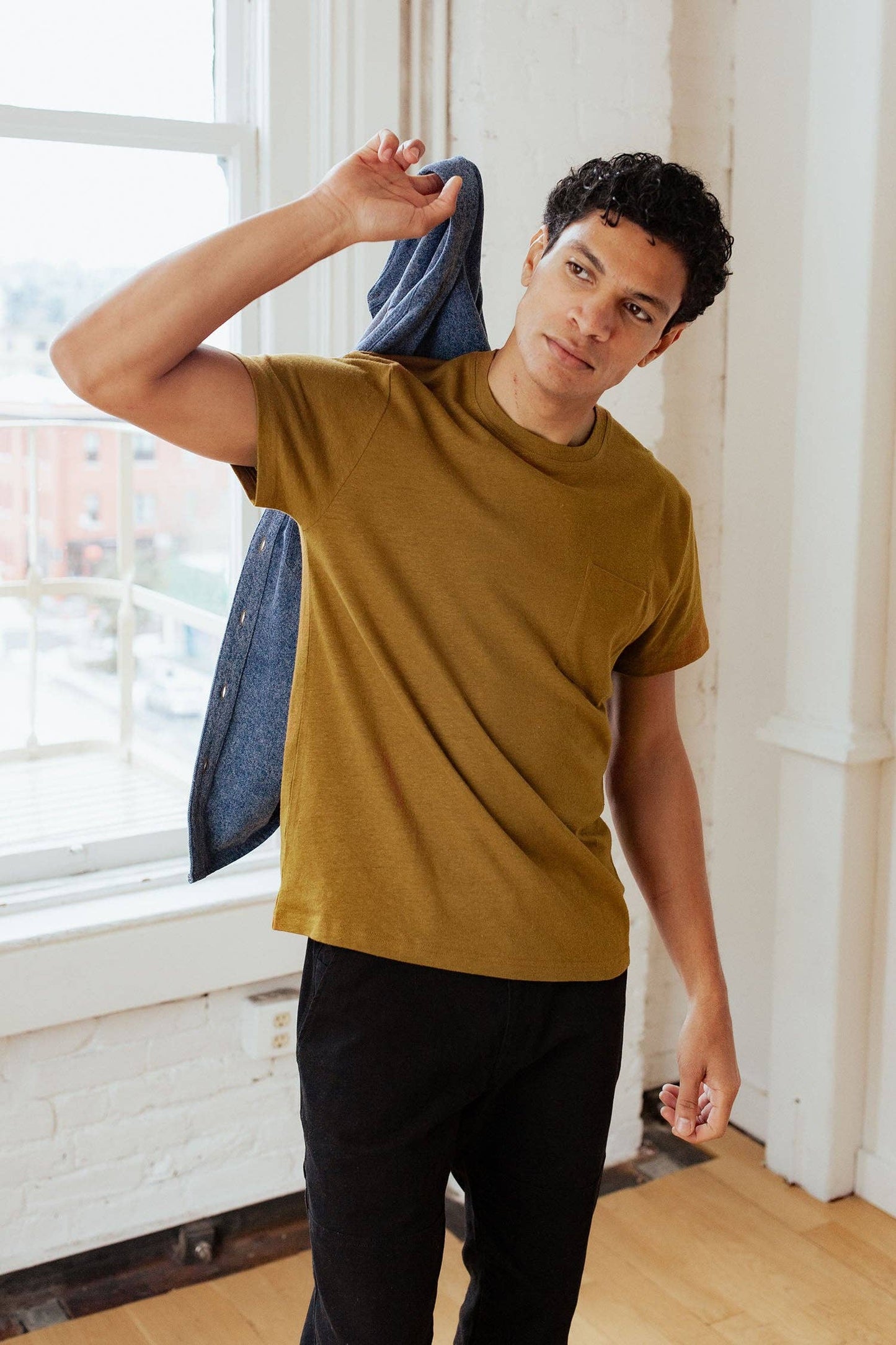 Organic Hemp Pocket Tee / Ochre: Ochre / XL