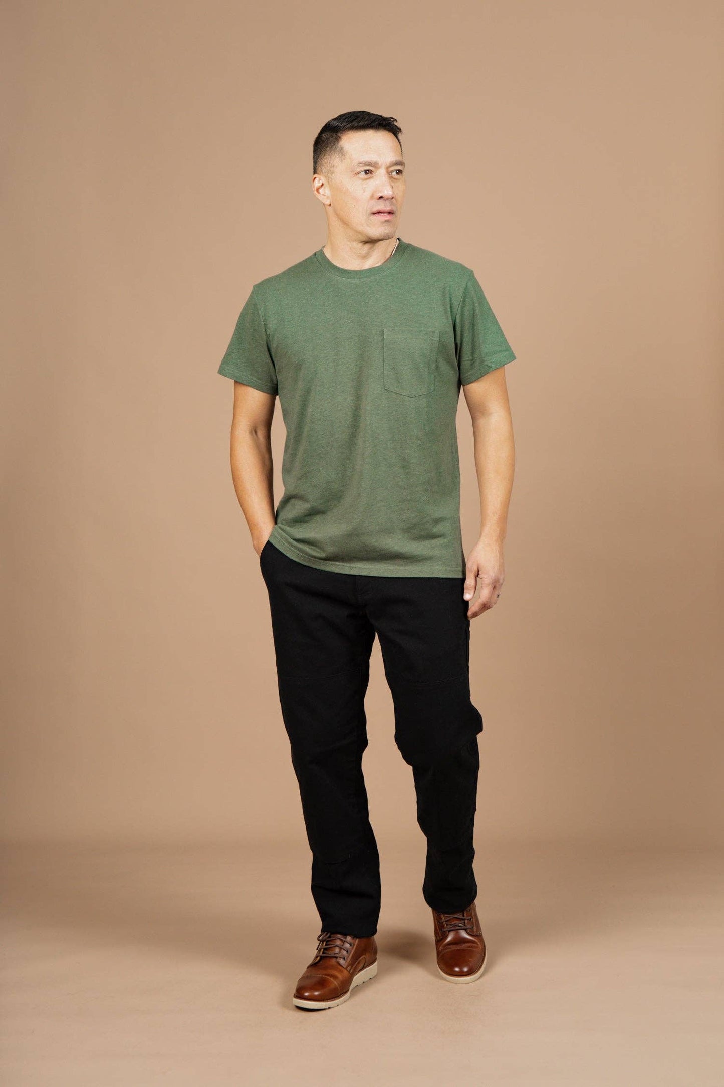 Organic Hemp Pocket Tee / Cypress: Cypress / XL