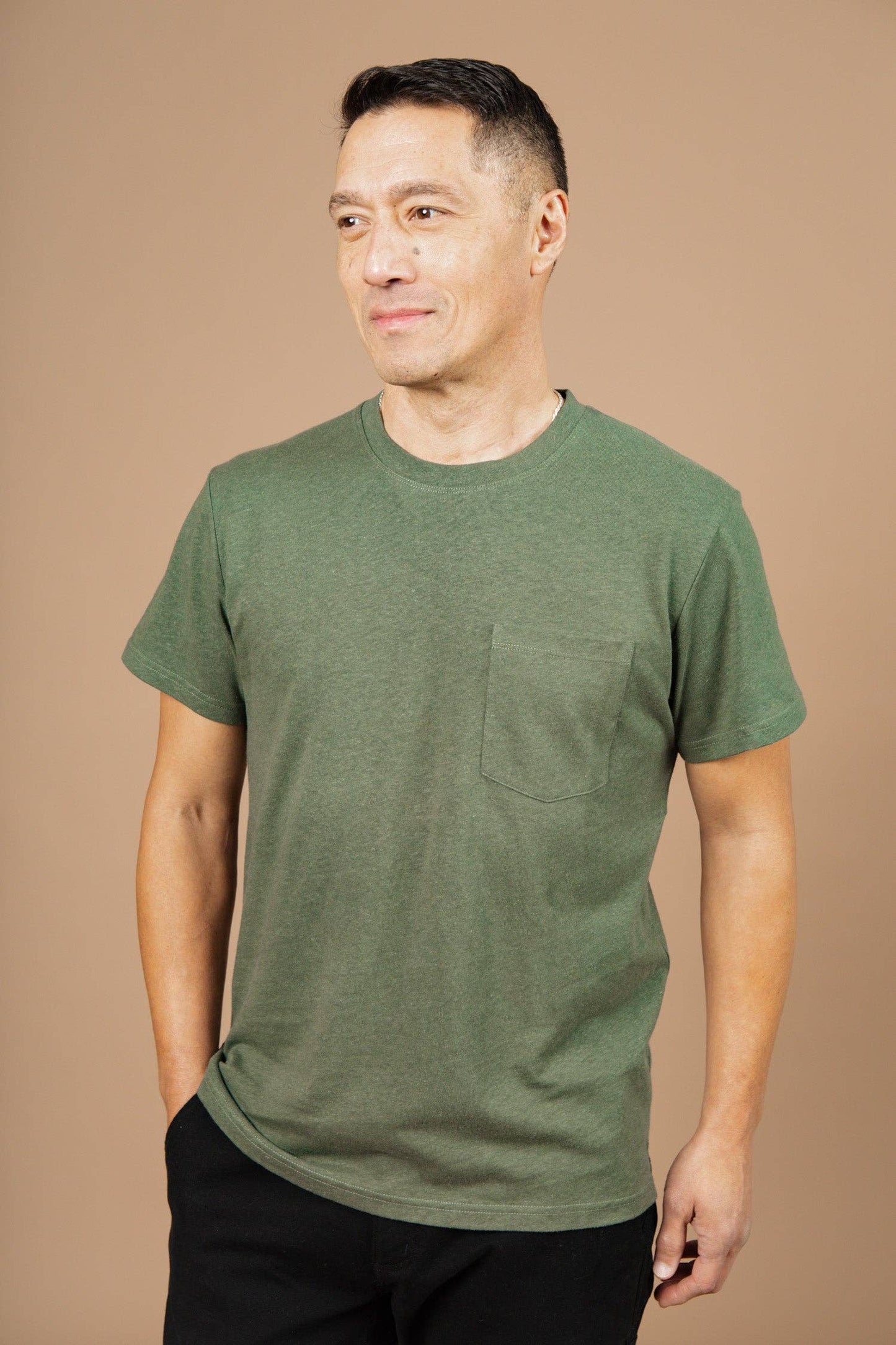 Organic Hemp Pocket Tee / Cypress: Cypress / XL