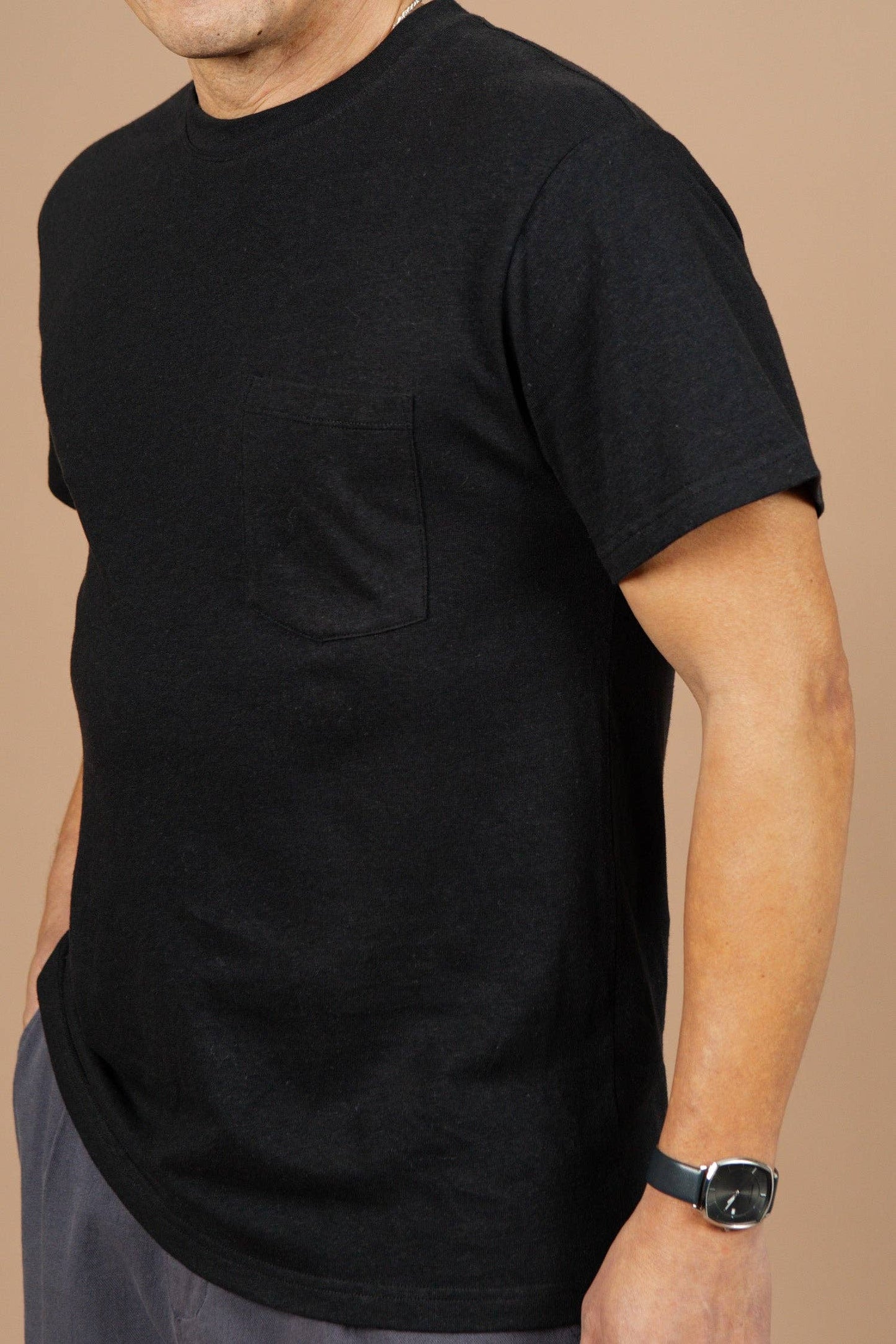 Organic Hemp Pocket Tee / Washed Black: Washed Black / XL