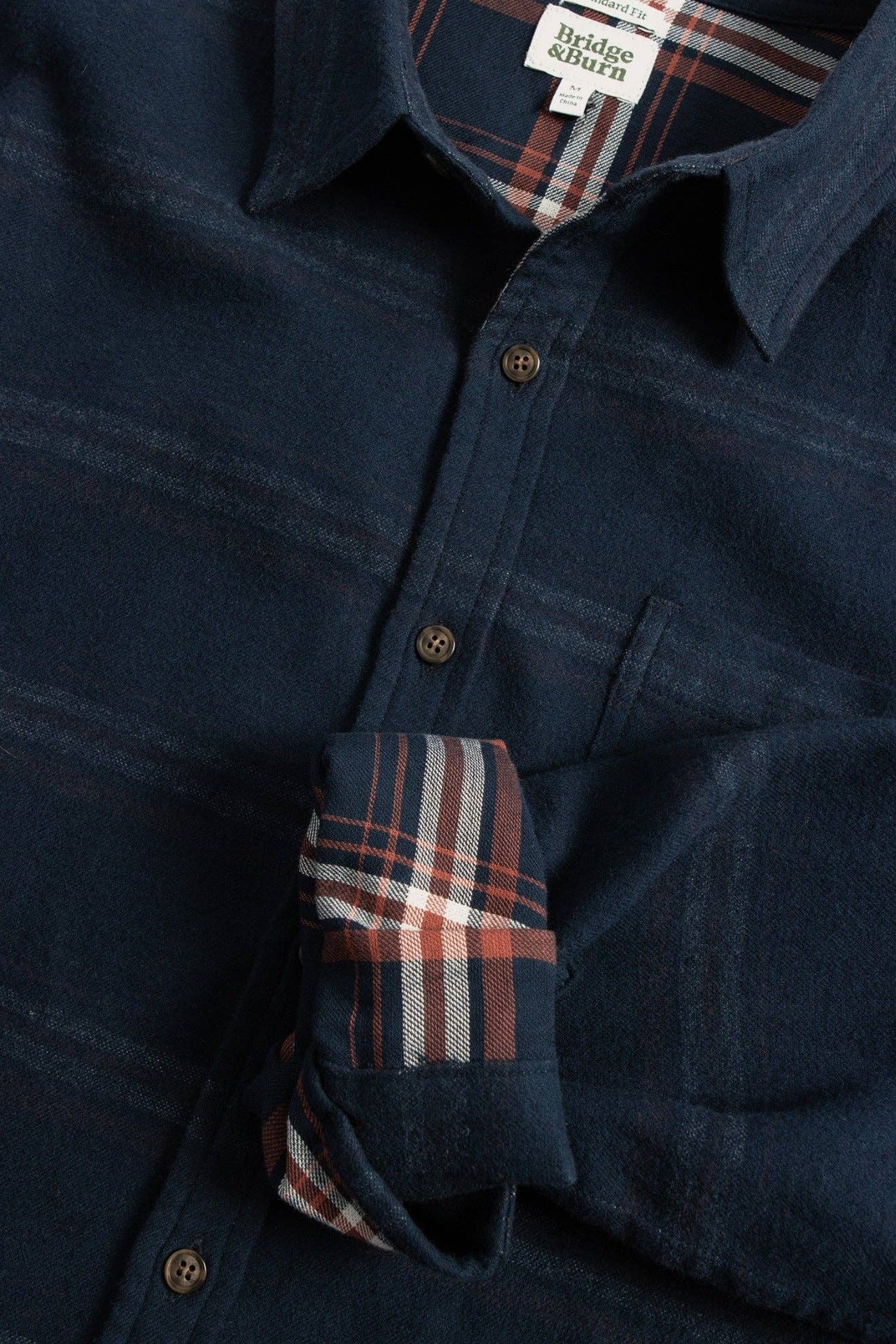 Larson Shirt / Navy Blanket Stripe: Navy Blanket Stripe / XL