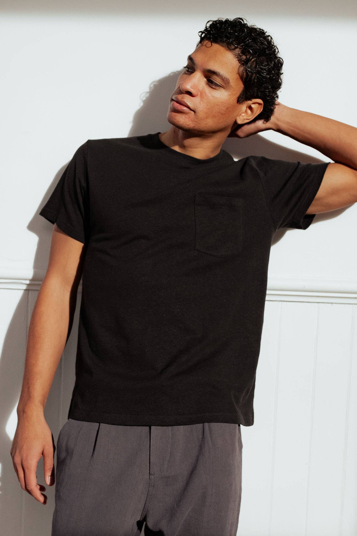 Organic Hemp Pocket Tee / Washed Black: Washed Black / XL