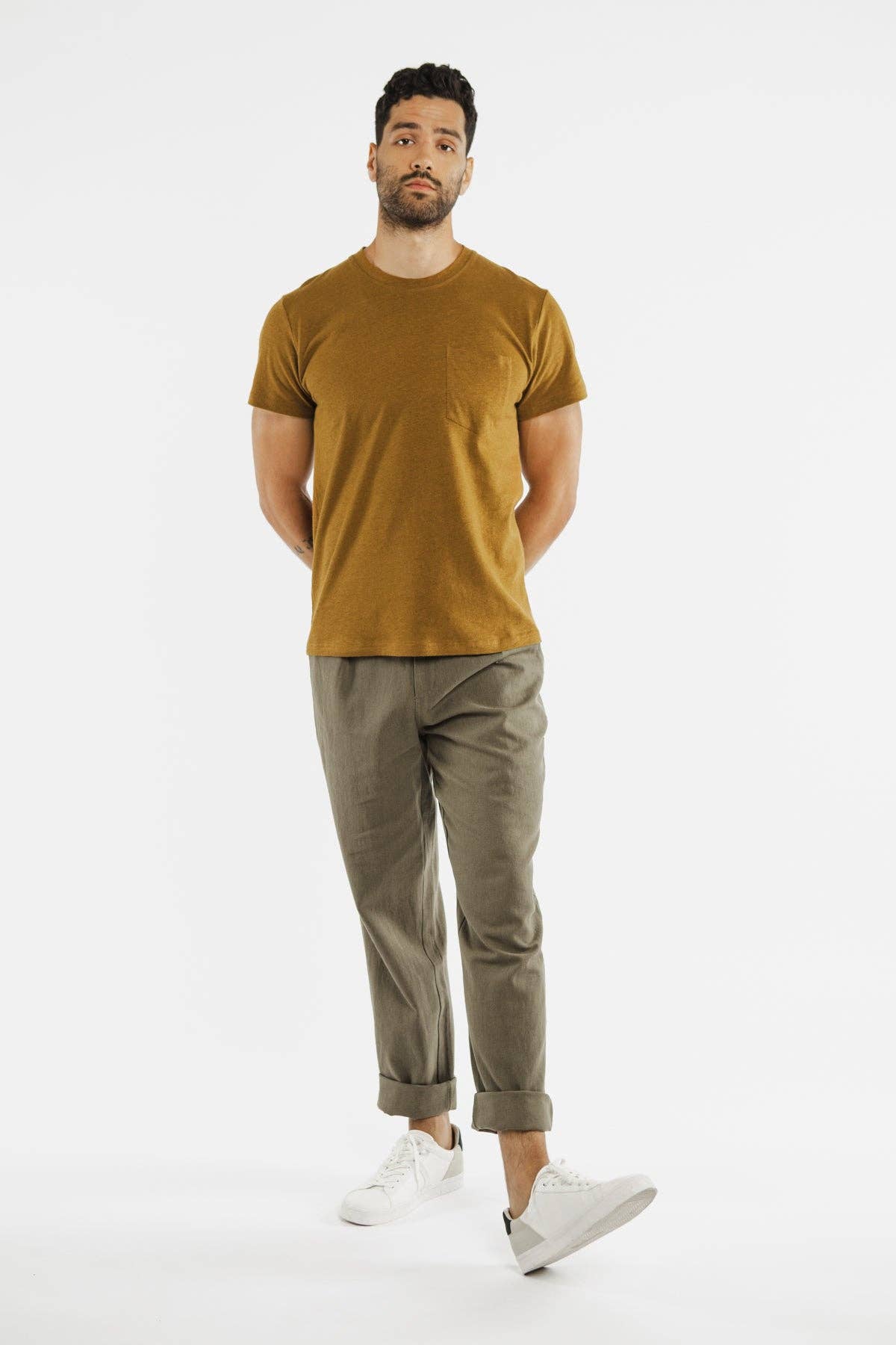 Organic Hemp Pocket Tee / Ochre: Ochre / XL