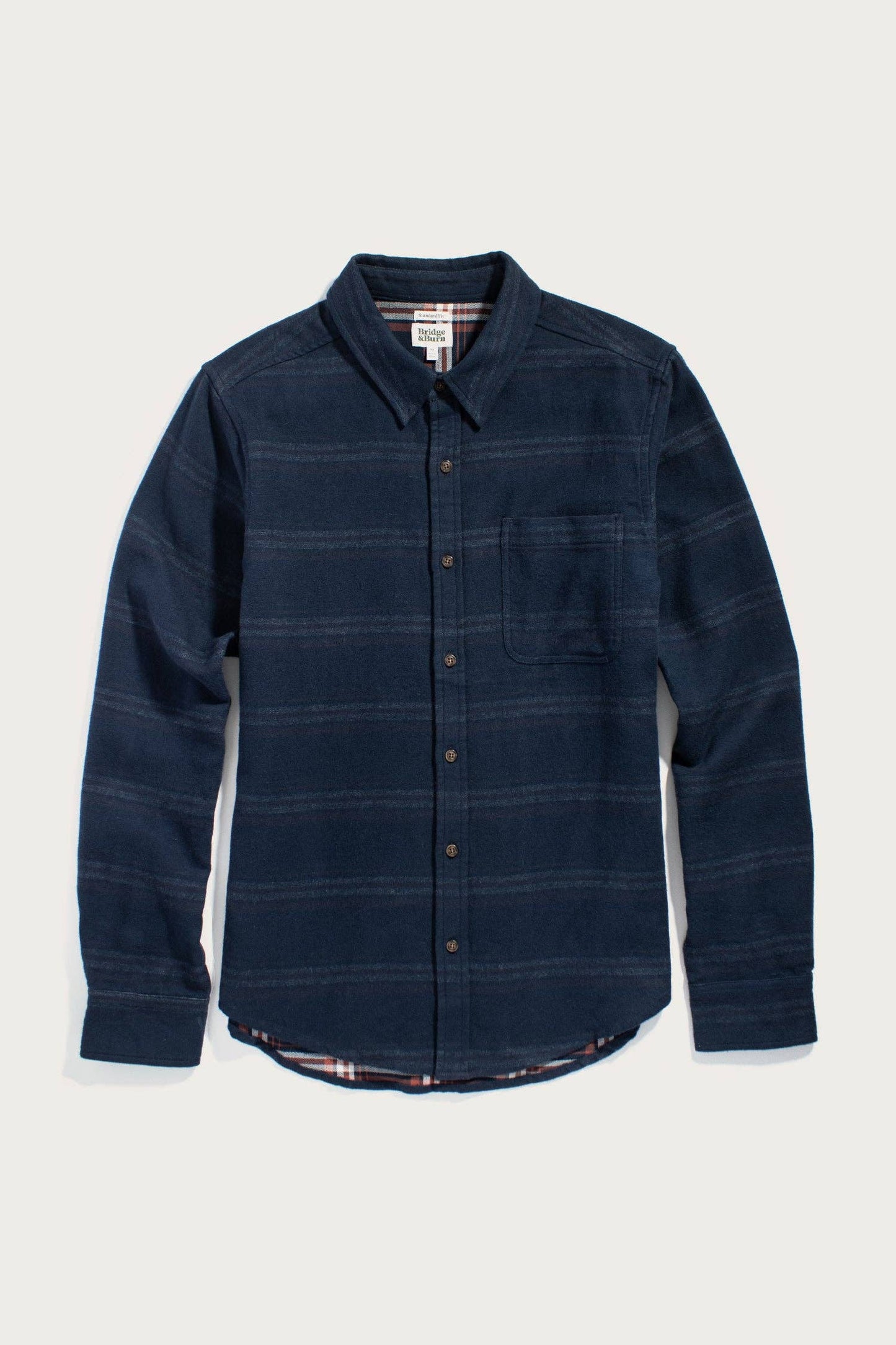 Larson Shirt / Navy Blanket Stripe: Navy Blanket Stripe / XL