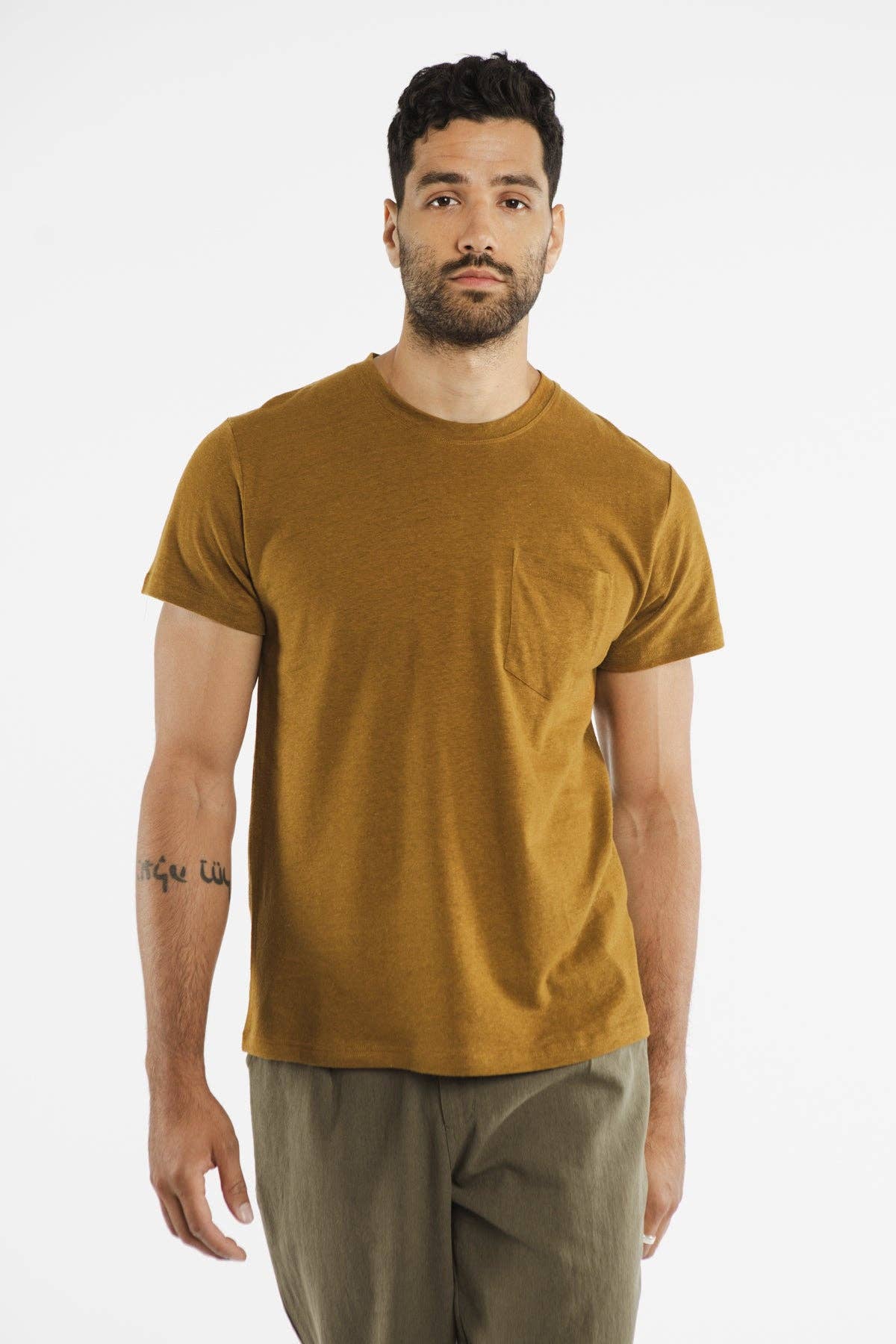 Organic Hemp Pocket Tee / Ochre: Ochre / XL