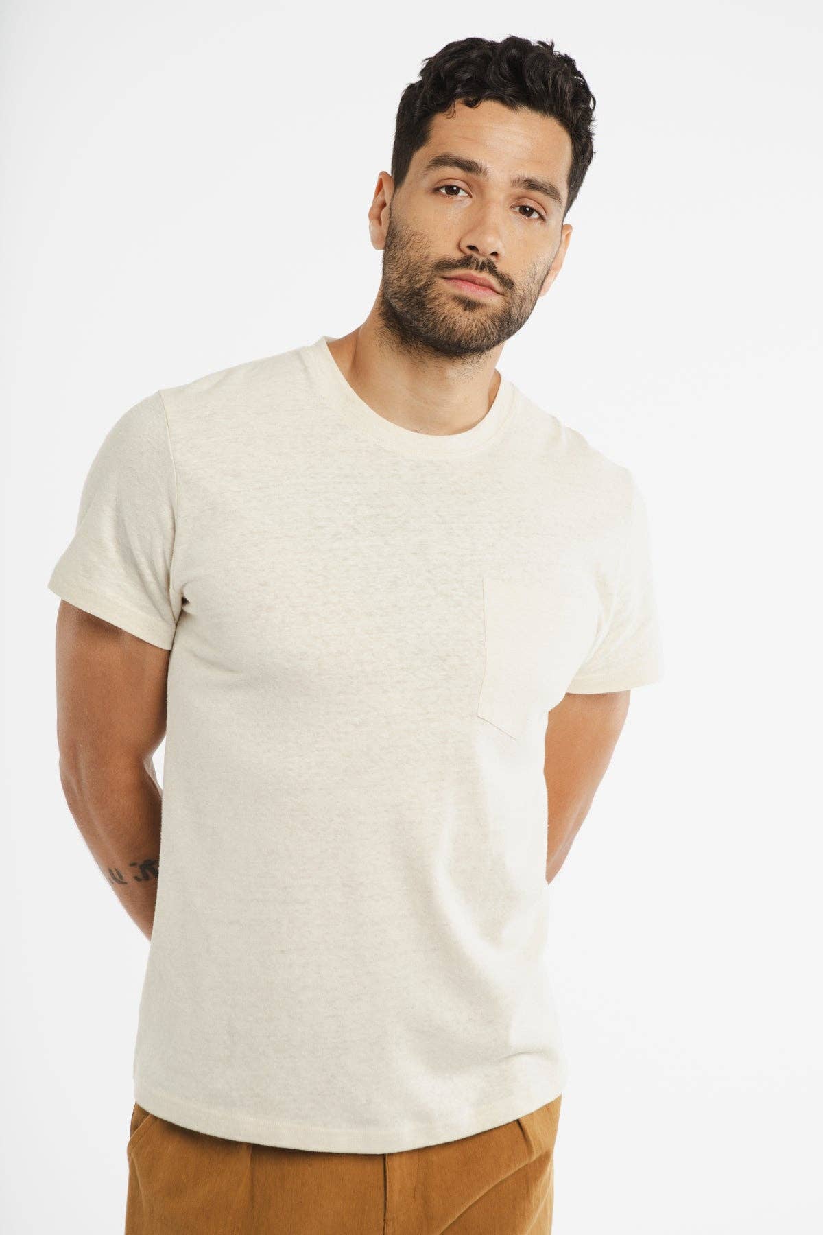 Organic Hemp Pocket Tee / Ivory: Ivory / XL