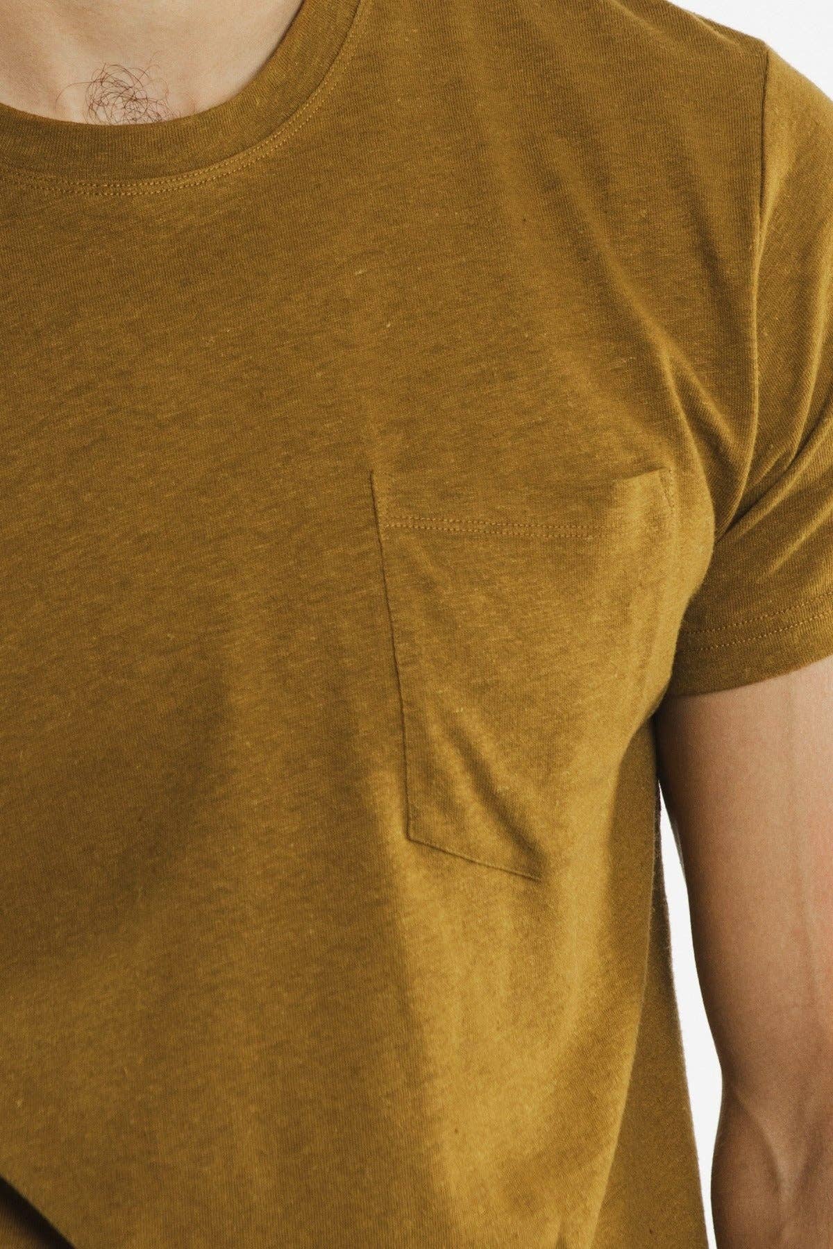 Organic Hemp Pocket Tee / Ochre: Ochre / XL