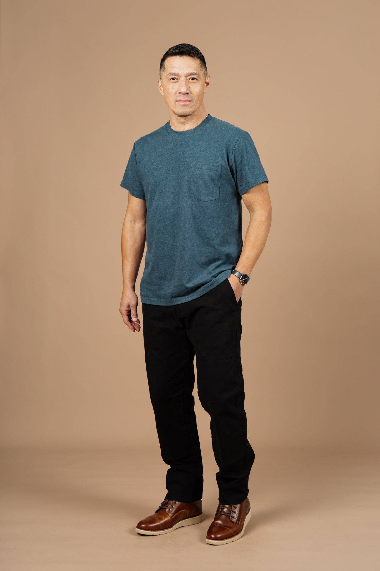 Organic Hemp Pocket Tee / Storm Blue: Storm Blue / XL